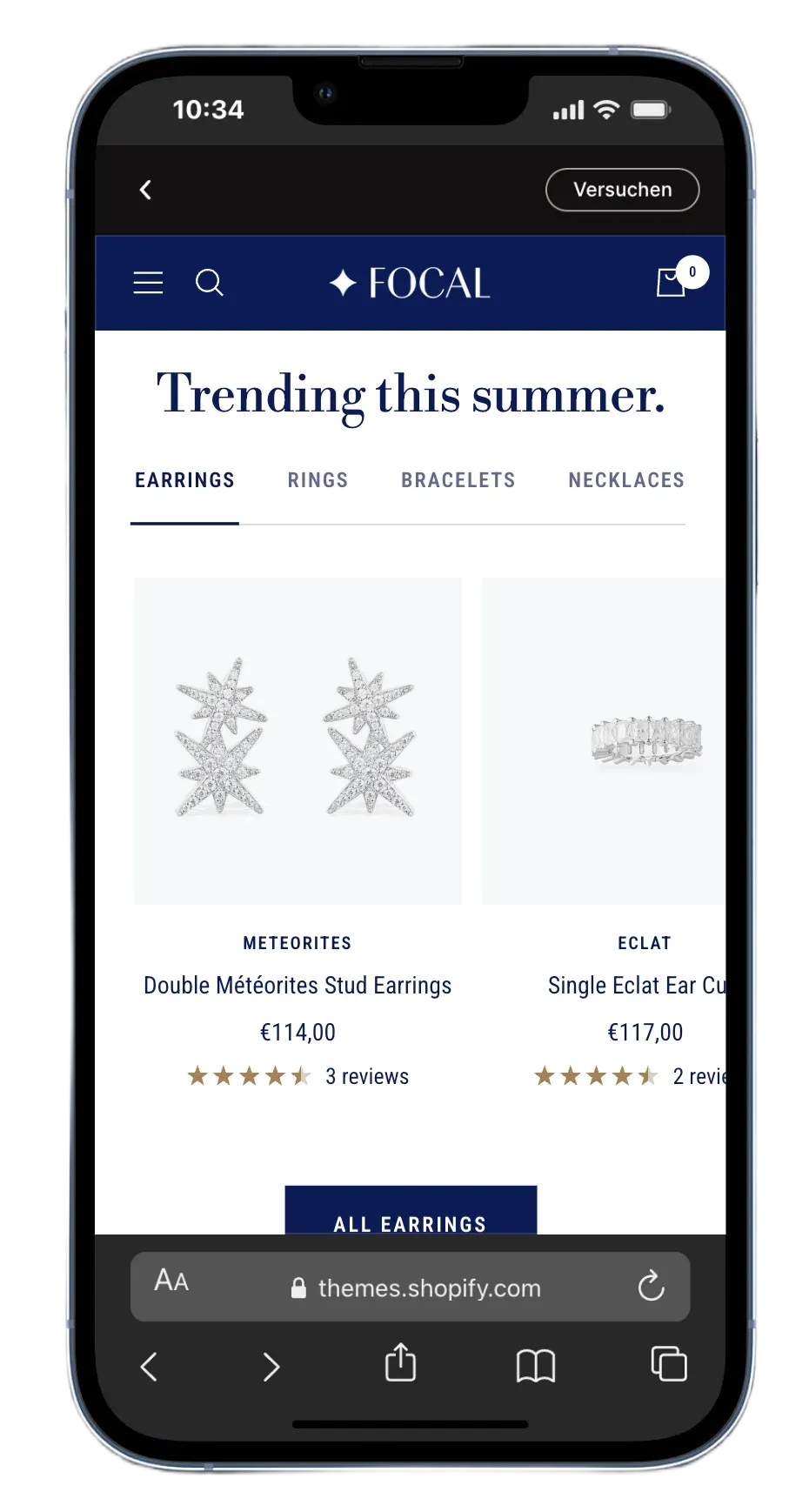 Focal Theme Sapphire Preset - Modern minimalistisches Design mit cleanen Product Grids