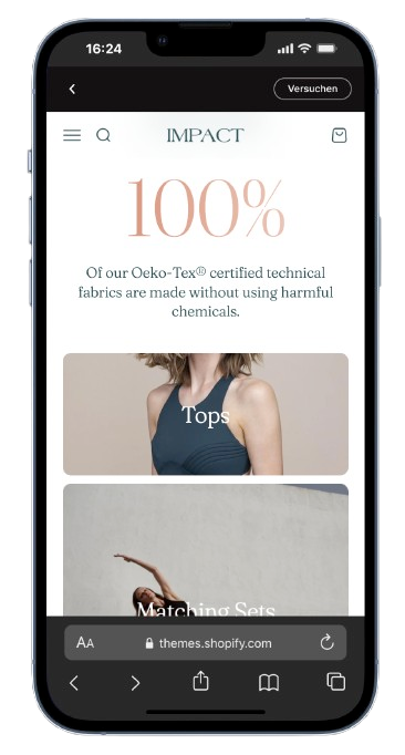 Impact Theme Balance Style - Ideal für Fashion und Lifestyle Brands mit ausdrucksstarken Visuals